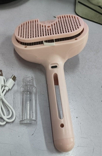 Pet Comb Self Cleaning Hair Remover Brush Dematting Comb Built-in Mist Humidifier