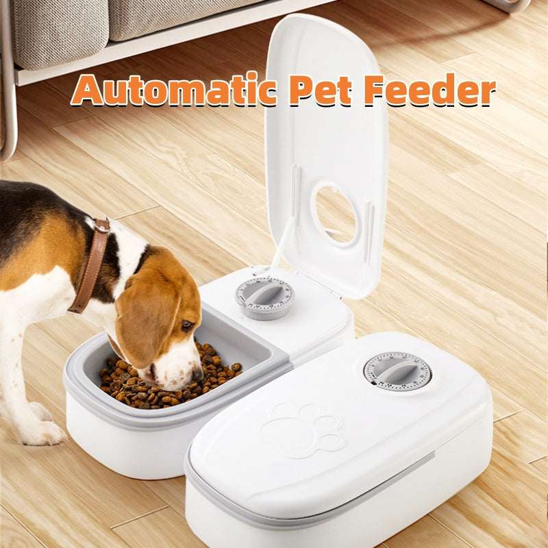 Smart Automatic Pet Feeder with Timer - Stainless Steel Bowl for Dogs & Cats