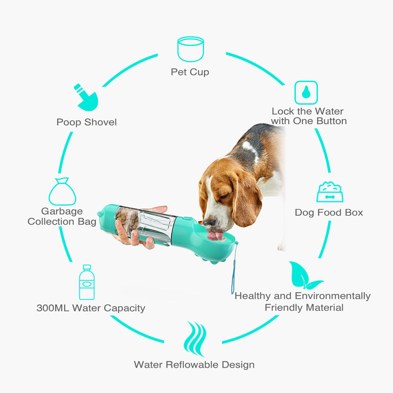 Pet Water Bottle Feeder Bowl Garbage Bag