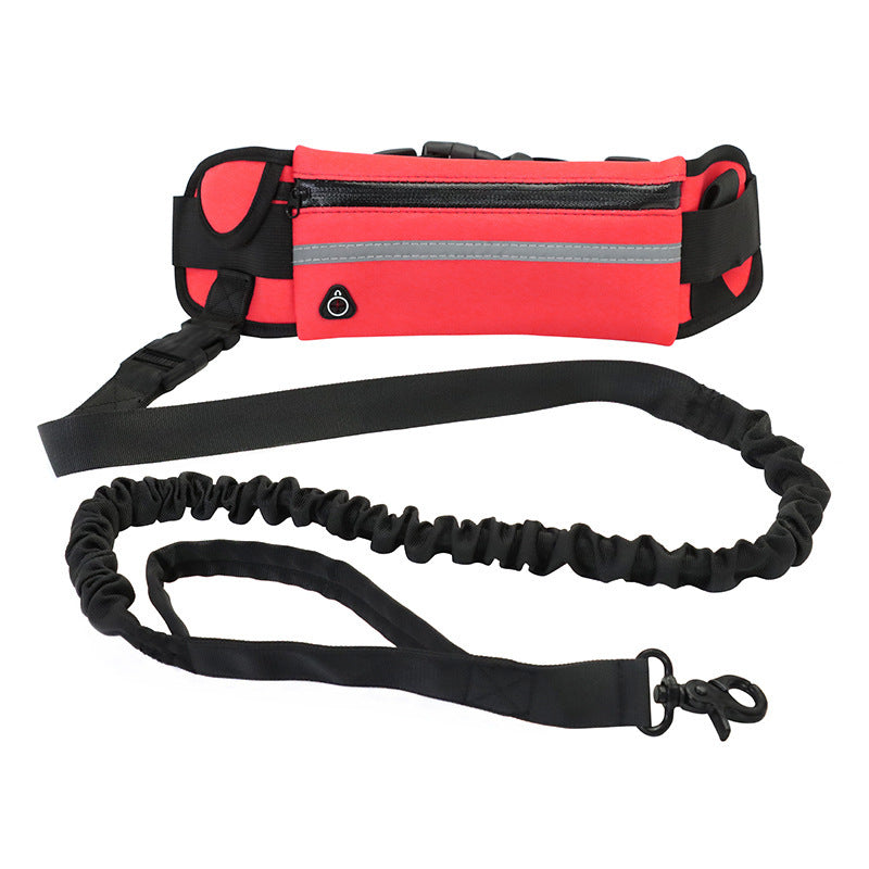Hands Free Walking And Training Belt Leash With Shock Absorbing Bungee