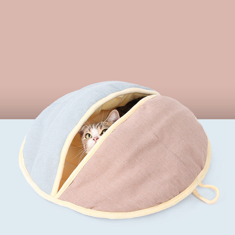 Round  Warm Semi Enclosed Pet Nest