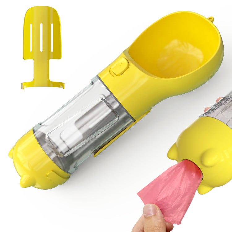 300 500ml Portable Multifunction Dog Water Bottle, Food Feeder and bag Dispenser