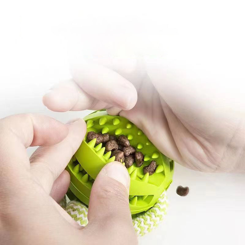 Interactive Hemp Rope Rubber Balls