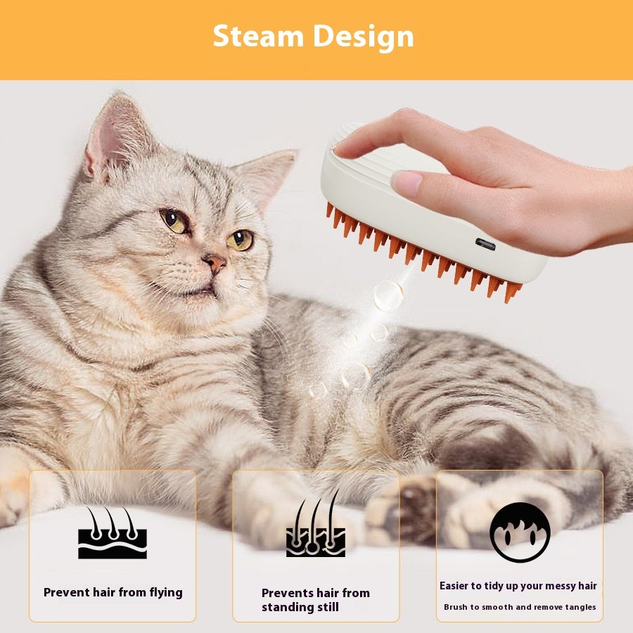 Rechargeable Steam Pet Grooming Massage Comb
