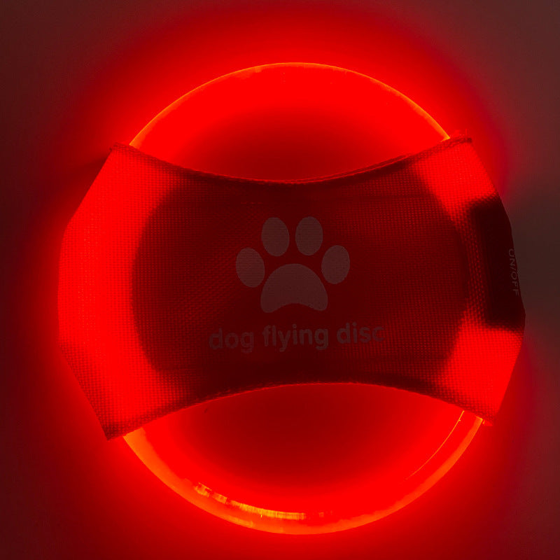 Dog Flying Discs Light Glowing LED Luminous Training Interactive Toy