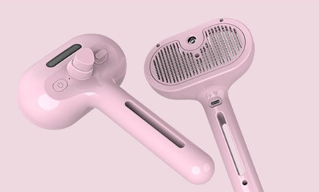Pet Comb Self Cleaning Hair Remover Brush Dematting Comb Built-in Mist Humidifier