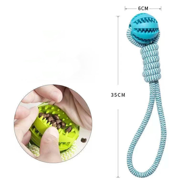 Interactive Hemp Rope Rubber Balls